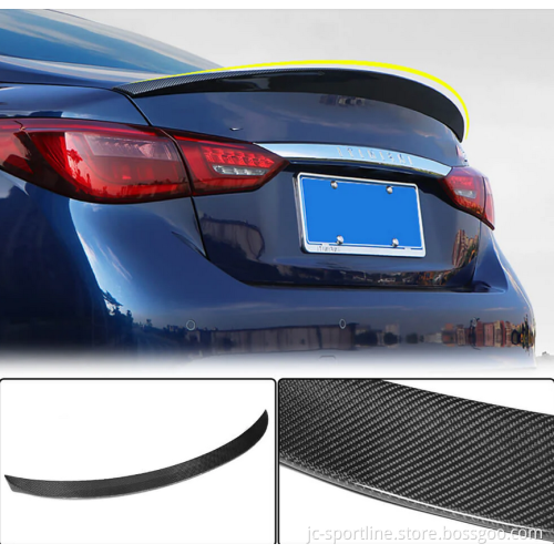 Carbon Fiber Rear Trunk Spoiler for Infiniti Q50/Q50S 2014-2022